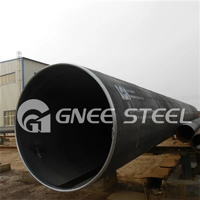 Gas, tubería de transporte de tuberías de acero, pilas de tubería de acero, p...